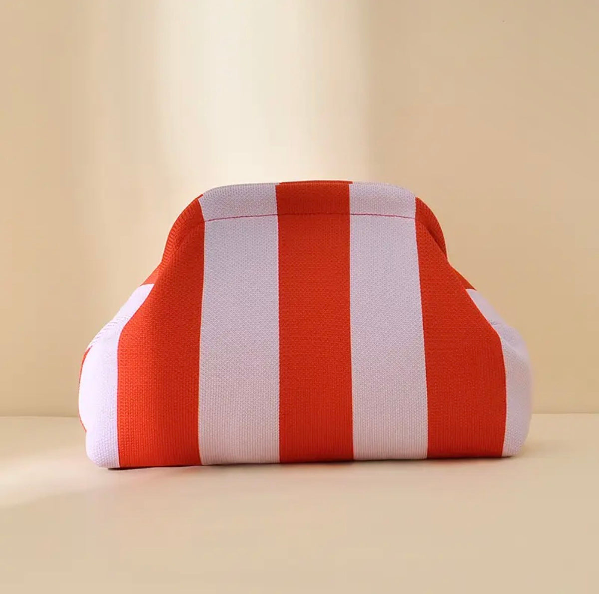 Striped Clutch Makeup Bag
