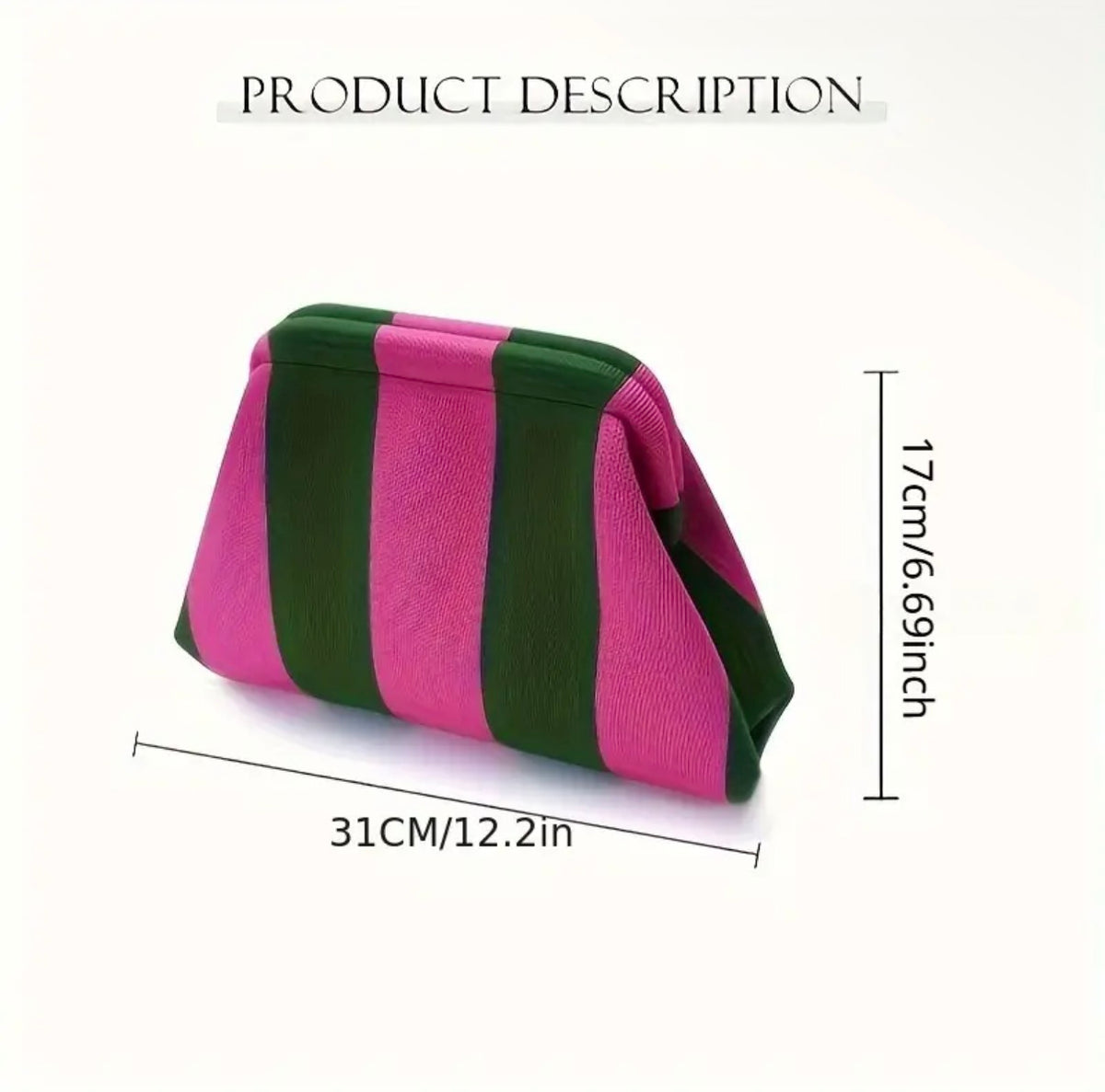 Striped Clutch Makeup Bag