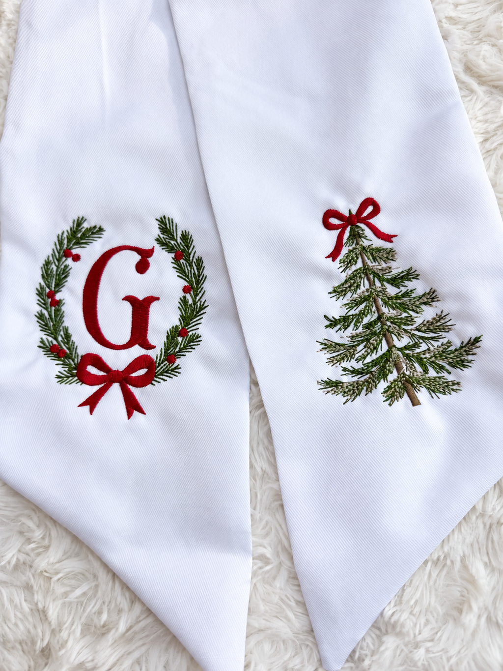 Christmas Wreath Sash