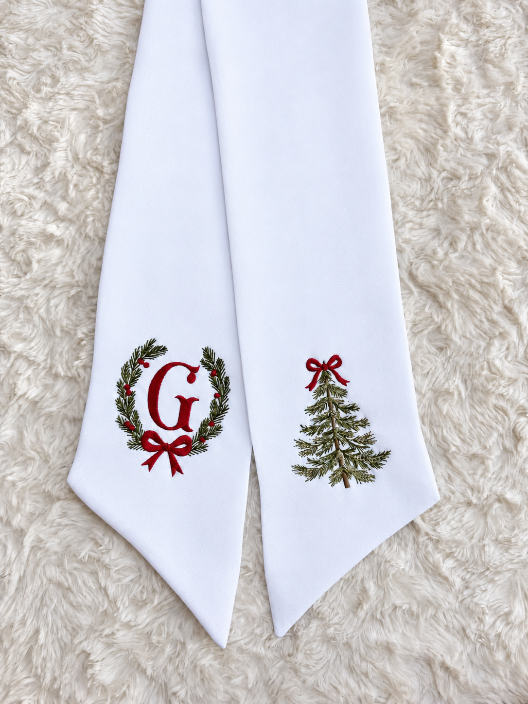 Christmas Wreath Sash
